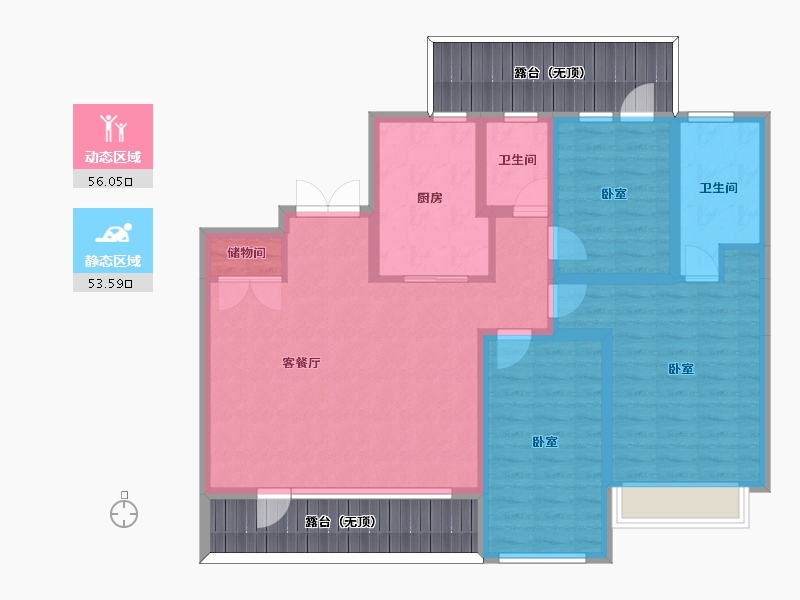 河北省-邢台市-皓顺和-115.58-户型库-动静分区