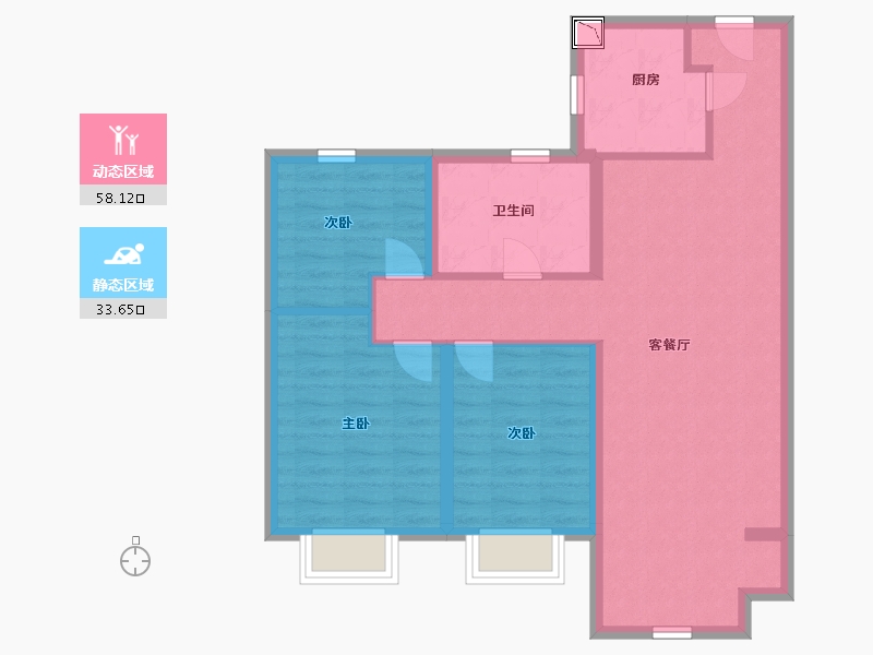 河北省-石家庄市-佳兆业•悦峰-82.00-户型库-动静分区