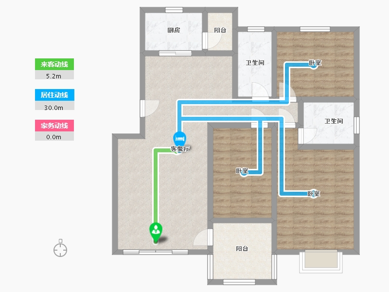 河北省-邯郸市-京地莱茵堡-105.50-户型库-动静线