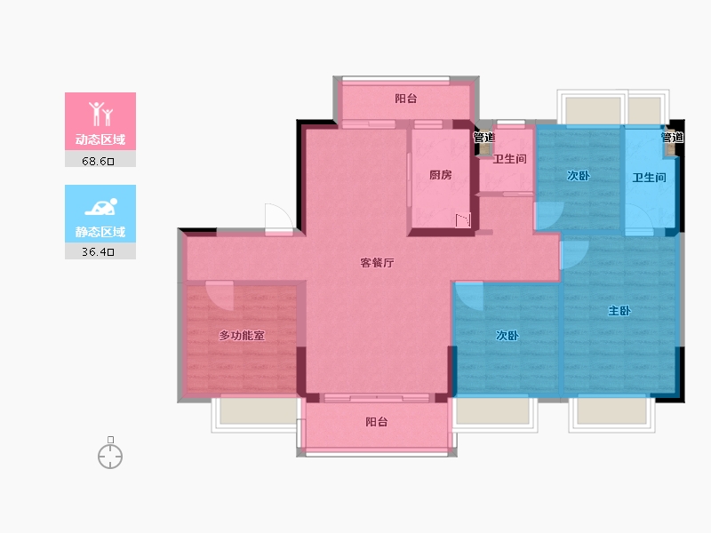 广西壮族自治区-梧州市-梧州碧桂园西江府-94.42-户型库-动静分区