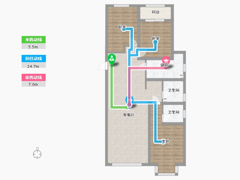 内蒙古自治区-呼和浩特市-陶然巷-97.49-户型库-动静线