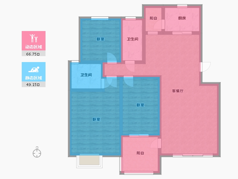 河北省-邯郸市-京地莱茵堡-103.60-户型库-动静分区