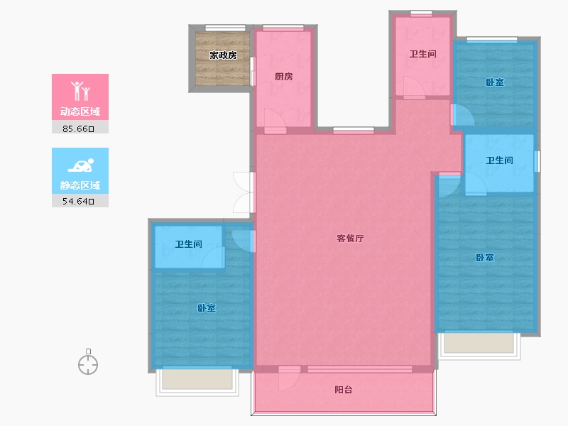 河北省-邢台市-皓顺尊-131.43-户型库-动静分区