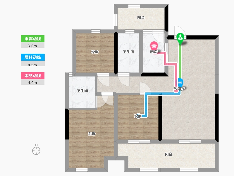 四川省-资阳市-置信丽府-84.35-户型库-动静线