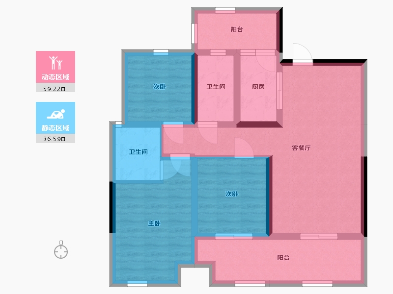 四川省-资阳市-置信丽府-84.35-户型库-动静分区