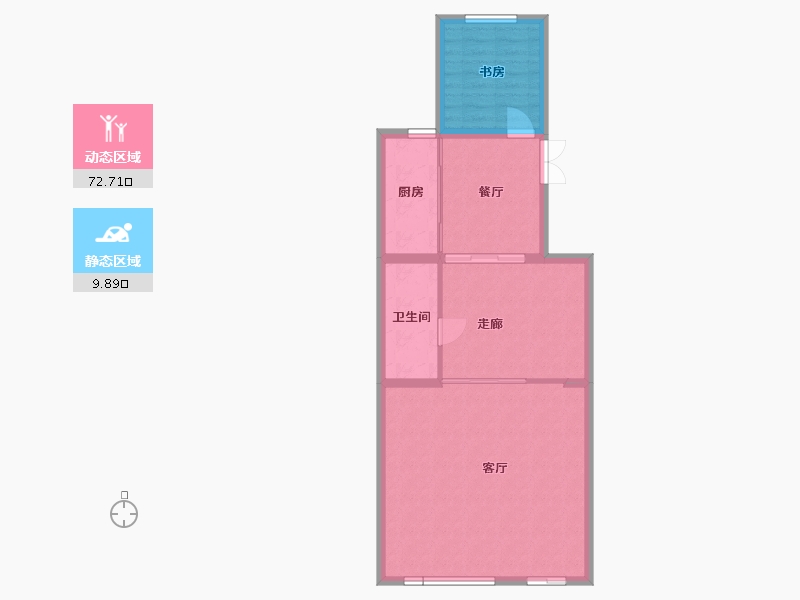 内蒙古自治区-呼和浩特市-魏都新墅-75.95-户型库-动静分区