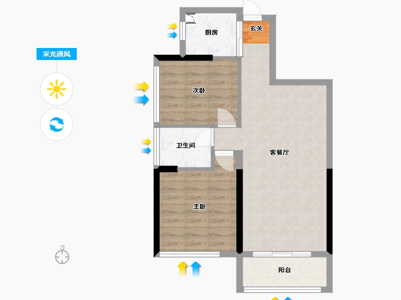 广西壮族自治区-柳州市-广投龙象城-63.54-户型库-采光通风