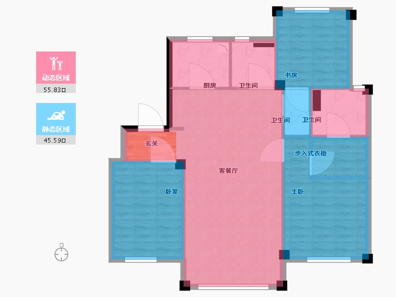 辽宁省-大连市-保利罗兰-92.01-户型库-动静分区