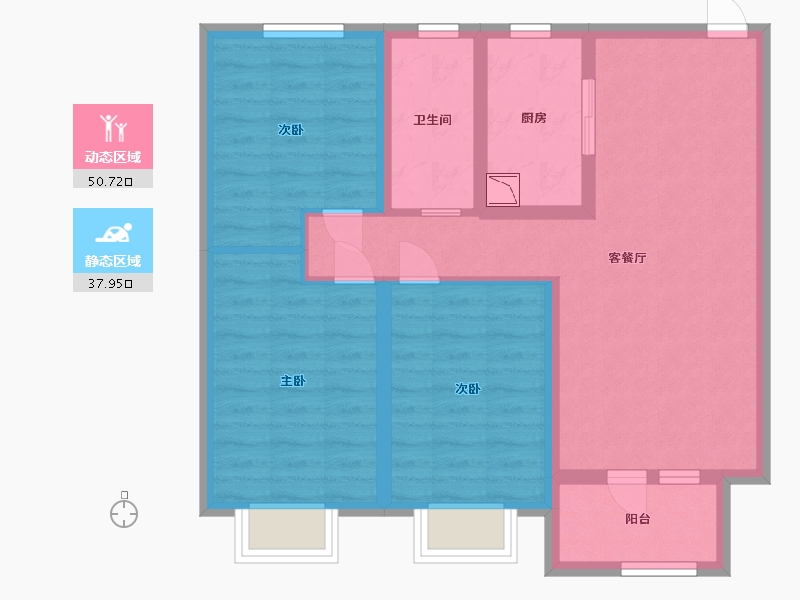 河北省-廊坊市-北辰香麓-78.20-户型库-动静分区