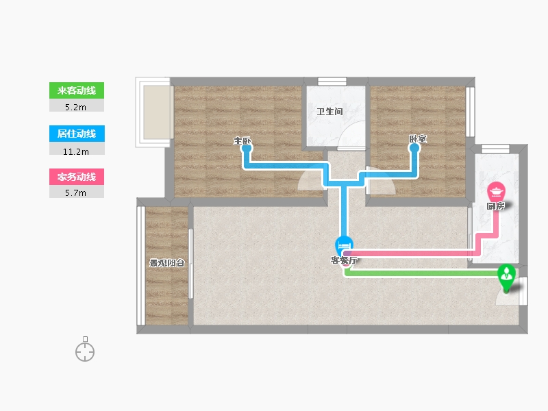 云南省-曲靖市-凤凰嘉园公园里-62.91-户型库-动静线