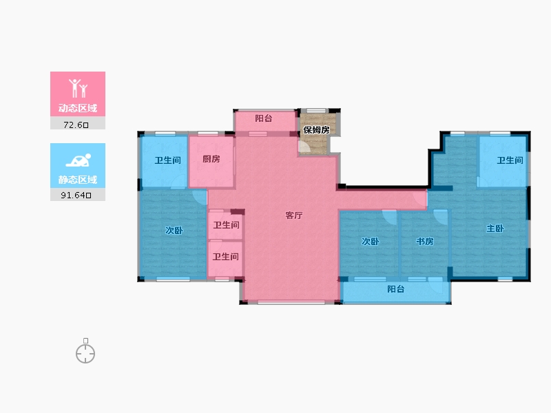 辽宁省-大连市-金悦湾-153.79-户型库-动静分区