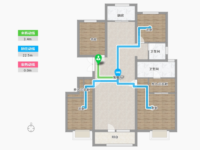 河北省-廊坊市-北辰香麓-121.60-户型库-动静线