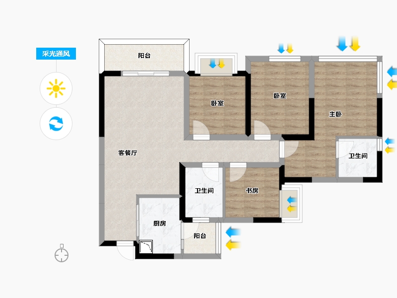 四川省-成都市-川港合作示范园-87.86-户型库-采光通风