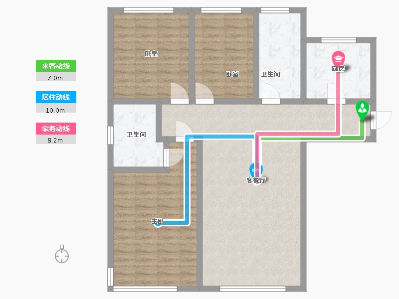 辽宁省-大连市-万科誉澜道-101.34-户型库-动静线