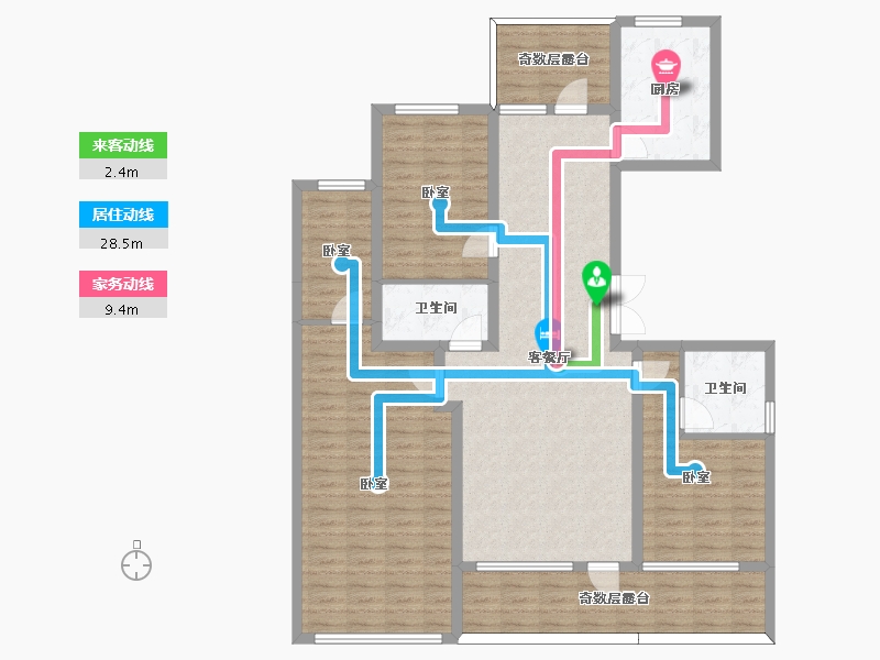 河北省-邢台市-皓顺和-129.66-户型库-动静线