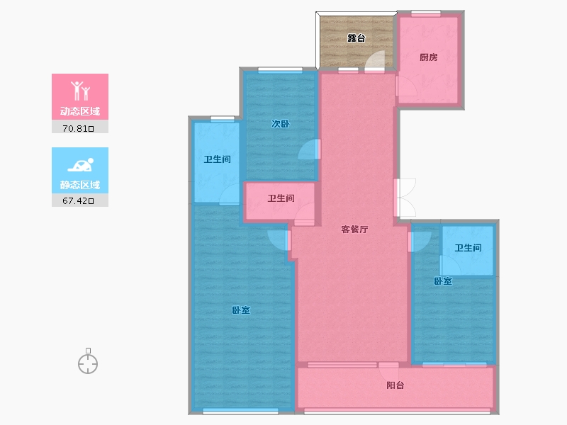 河北省-邢台市-皓顺和-130.39-户型库-动静分区