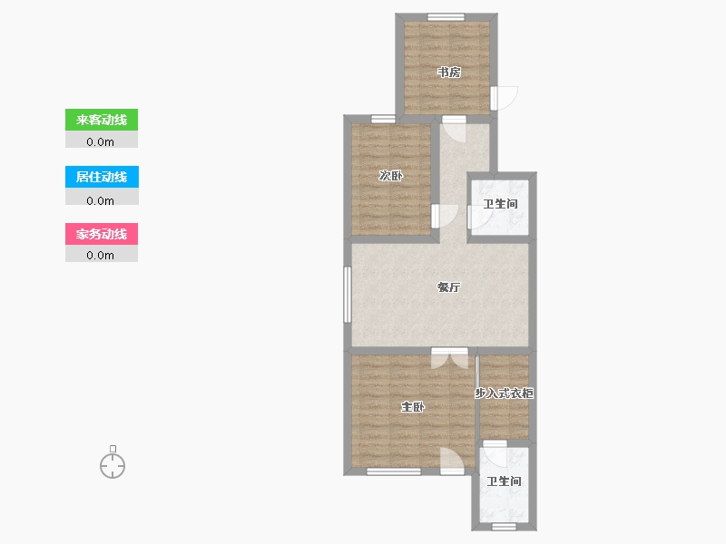 内蒙古自治区-呼和浩特市-魏都新墅-70.22-户型库-动静线