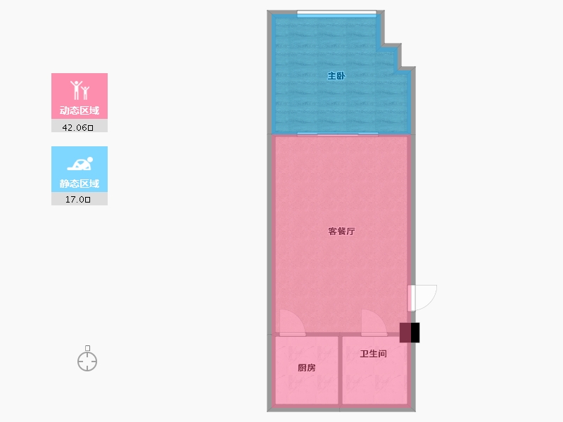 黑龙江省-哈尔滨市-坤腾·理想城-54.16-户型库-动静分区