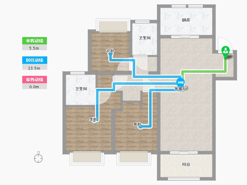 江苏省-无锡市-无锡融创文旅城-106.00-户型库-动静线