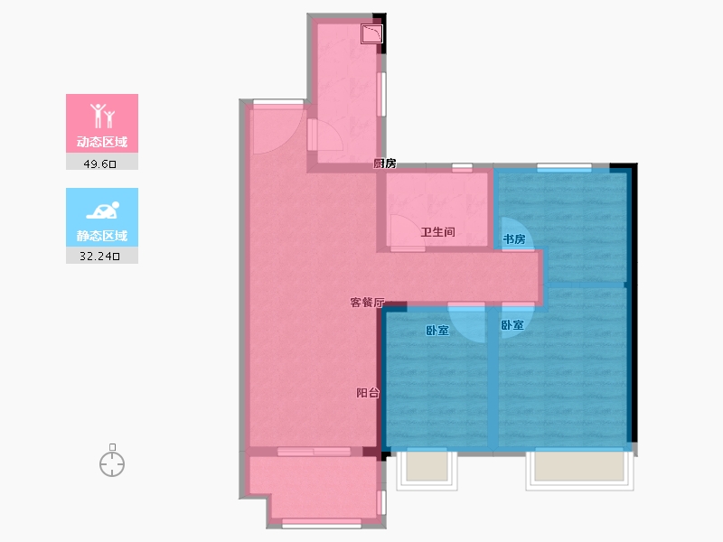 江苏省-徐州市-华地·紫御府-72.00-户型库-动静分区