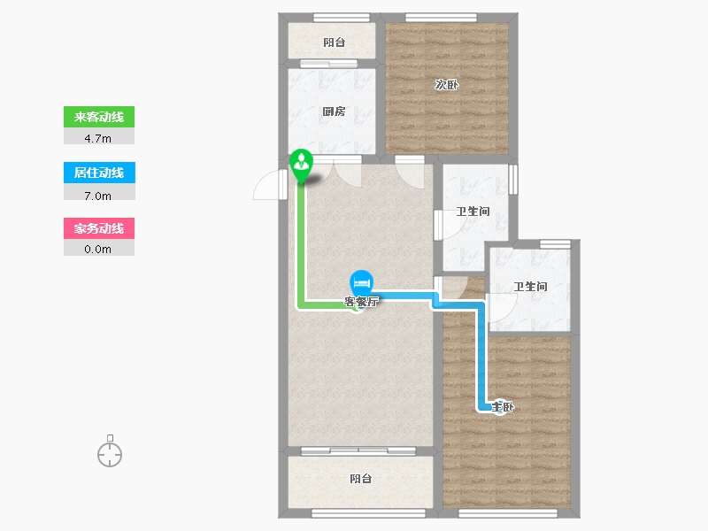 黑龙江省-哈尔滨市-君豪新城-85.30-户型库-动静线