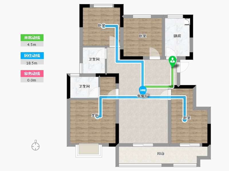 安徽省-宿州市-宿州绿地城际空间站-93.00-户型库-动静线