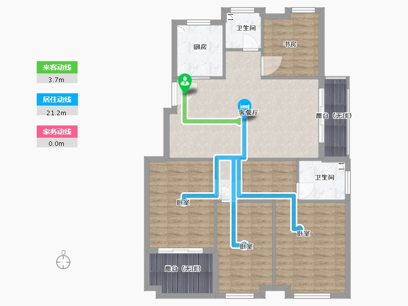 江苏省-南京市-朗诗万都玲珑樾-96.01-户型库-动静线