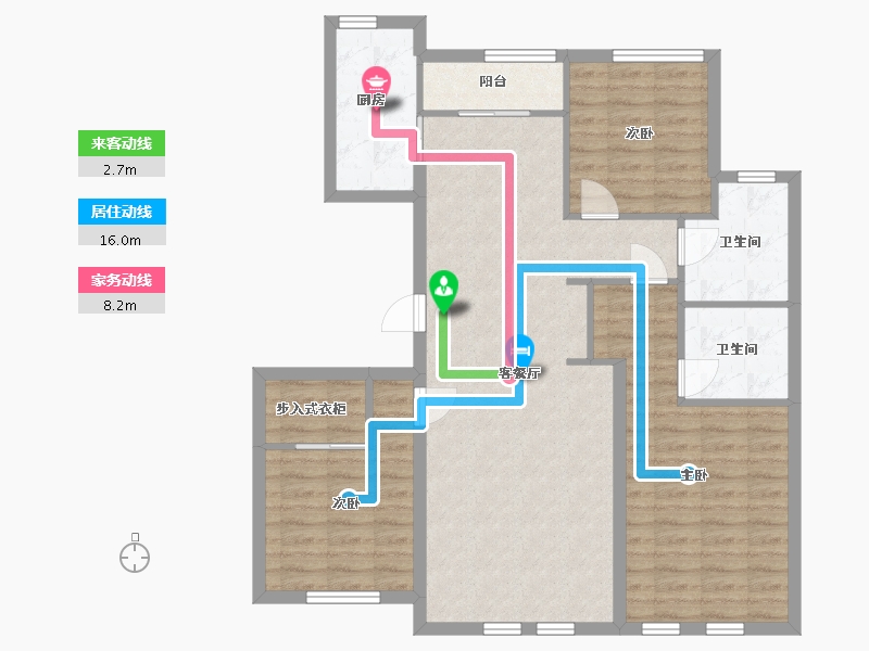 黑龙江省-哈尔滨市-君豪新城-97.60-户型库-动静线