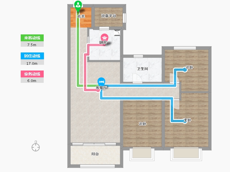 黑龙江省-哈尔滨市-中海时代-92.00-户型库-动静线