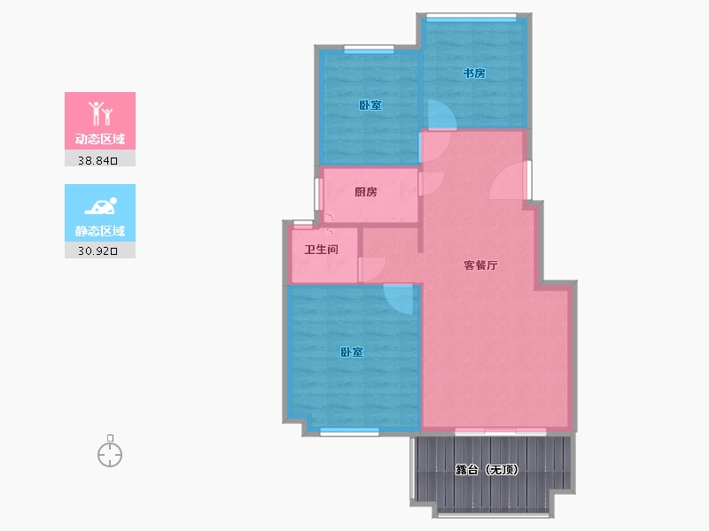 江苏省-南京市-朗诗万都玲珑樾-72.00-户型库-动静分区