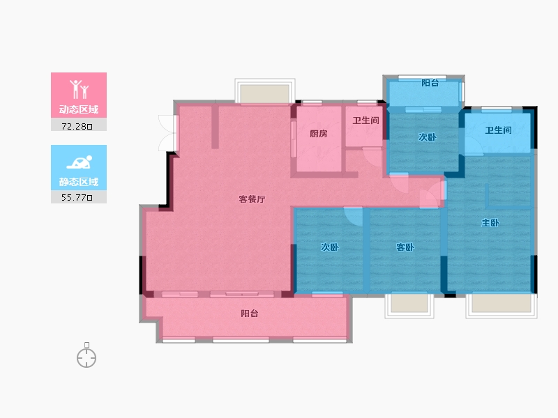 江苏省-无锡市-弘阳昕悦府-114.00-户型库-动静分区