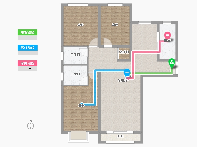 陕西省-榆林市-常乐紫庭-98.33-户型库-动静线