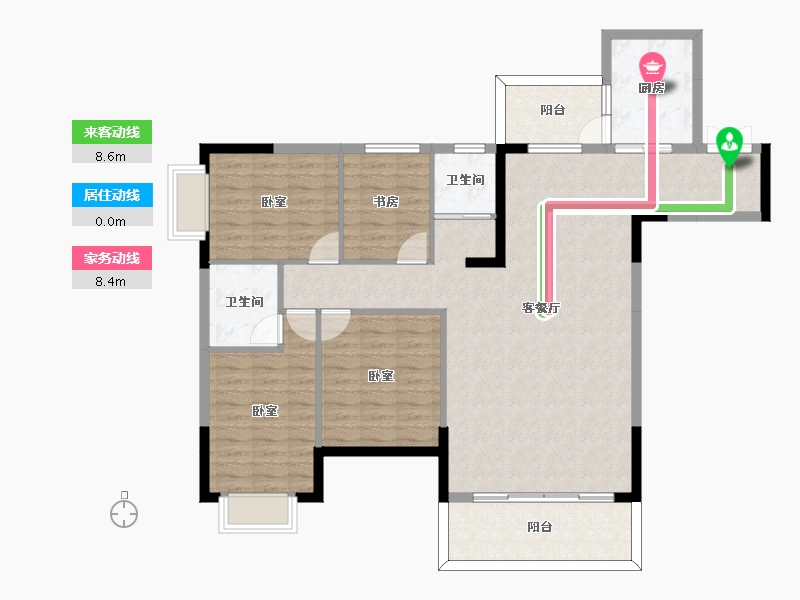 贵州省-安顺市-安顺东城里-116.56-户型库-动静线