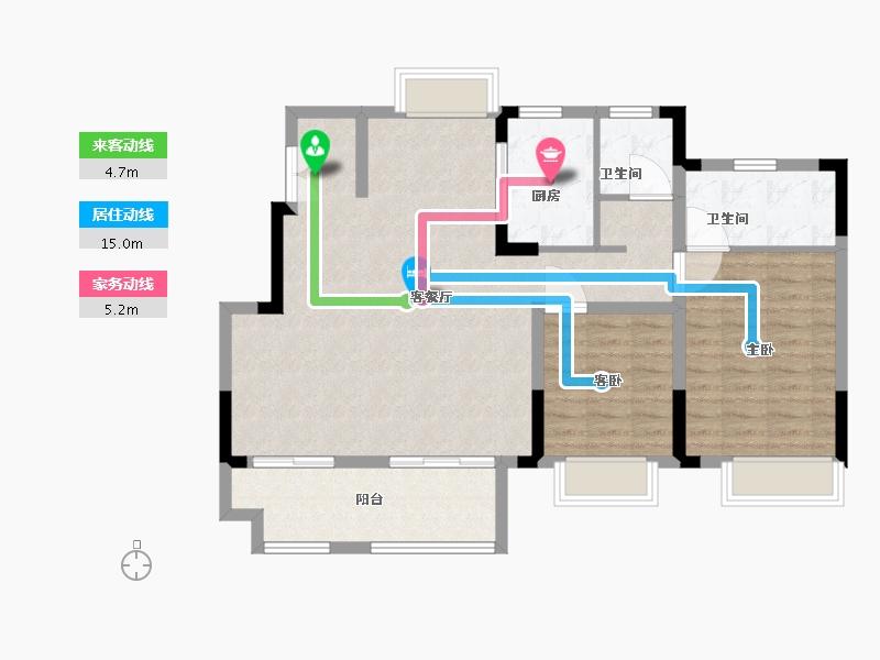 江苏省-无锡市-弘阳昕悦府-91.00-户型库-动静线