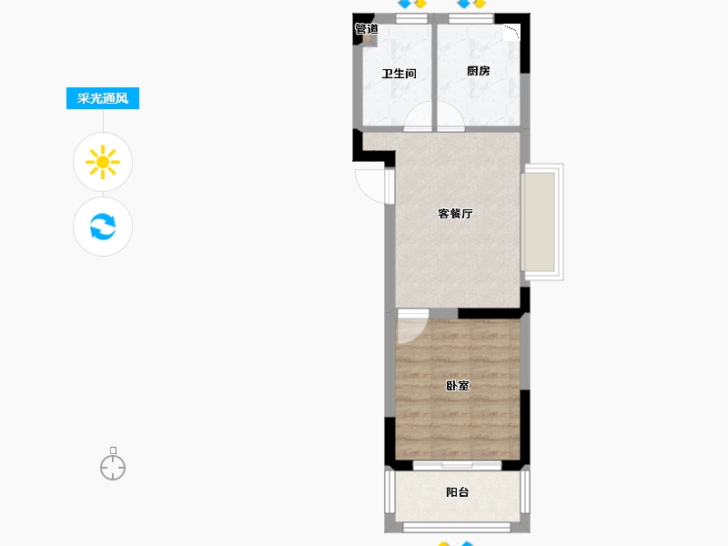 江苏省-无锡市-融侨悦府-40.00-户型库-采光通风