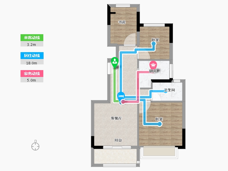 江苏省-南京市-阳光城文澜府-66.01-户型库-动静线