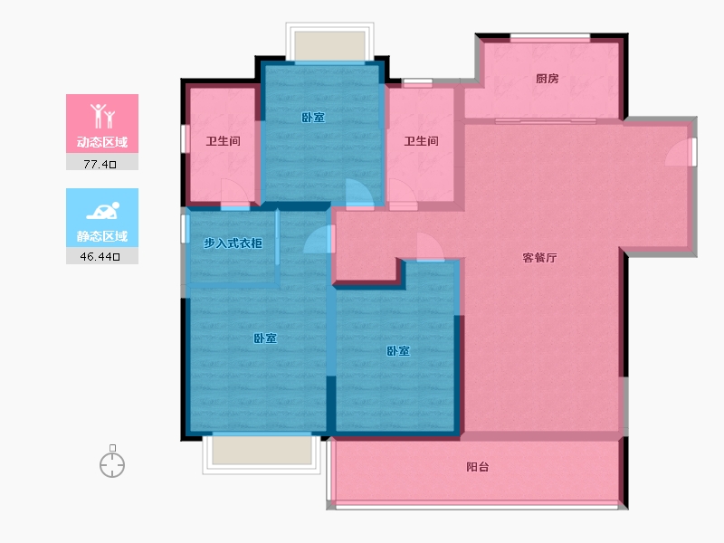 江苏省-无锡市-绿城凤起和鸣-110.00-户型库-动静分区