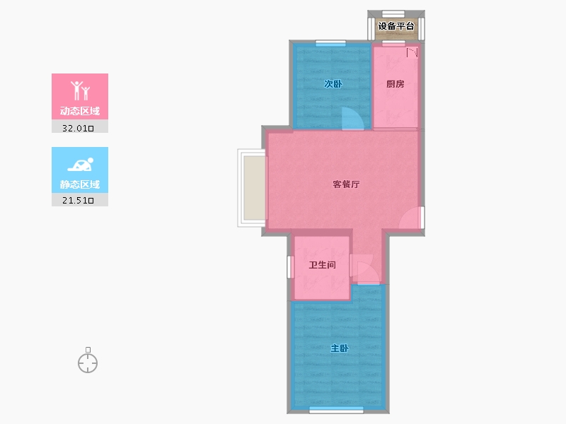 黑龙江省-哈尔滨市-汇龙·拾光里-48.91-户型库-动静分区