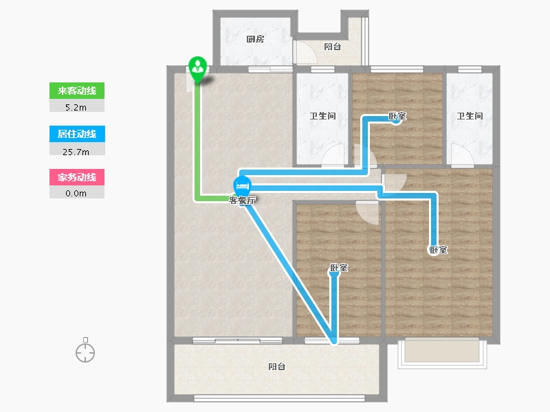 贵州省-遵义市-龙泉壹号-114.50-户型库-动静线