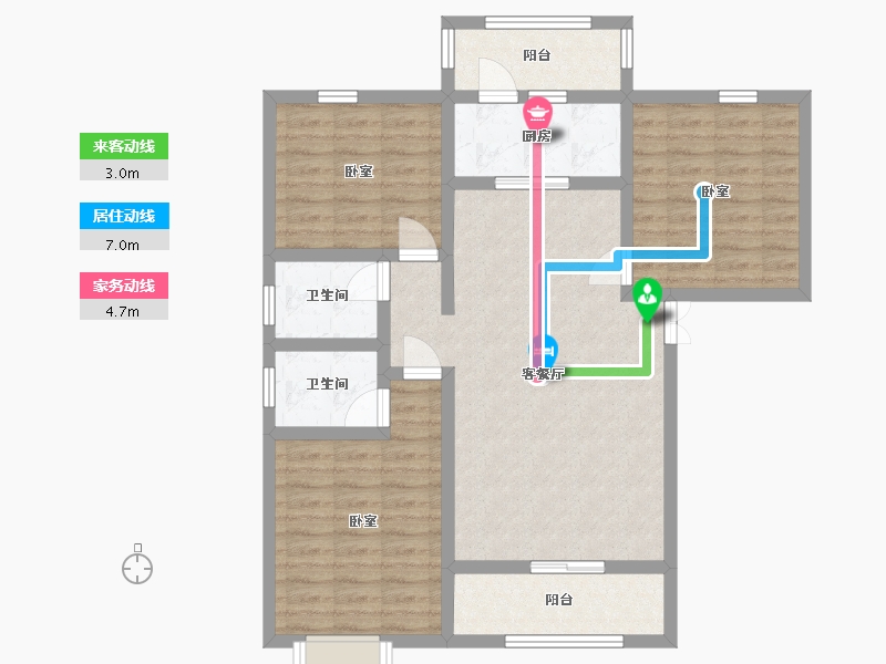 陕西省-西安市-亿科江山悦-92.89-户型库-动静线