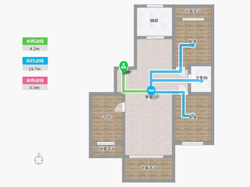 辽宁省-盘锦市-总部生态城·泰郡三期-98.19-户型库-动静线