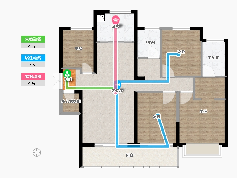 陕西省-西安市-金地中央公园-113.58-户型库-动静线