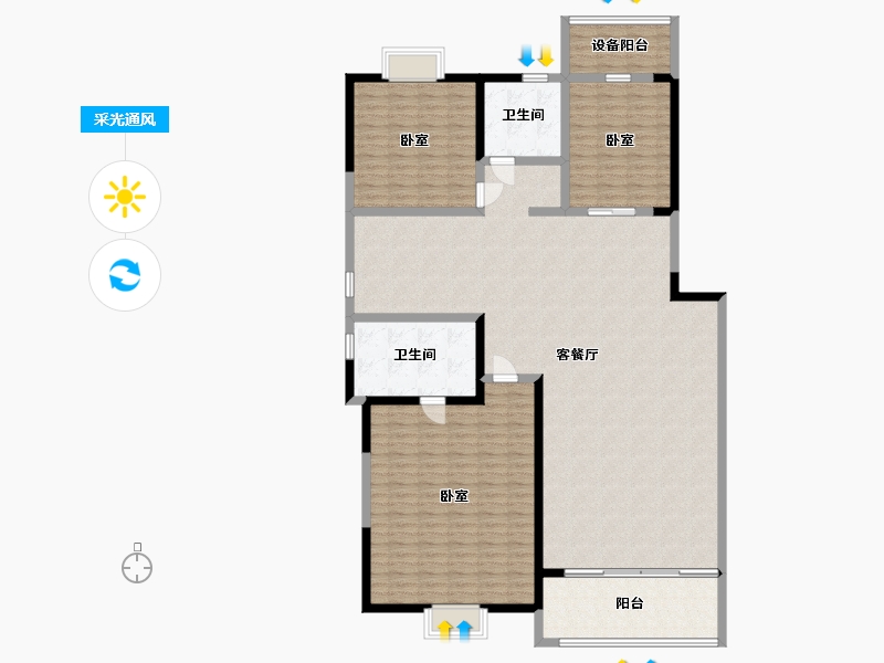 江苏省-无锡市-和玺-180.13-户型库-采光通风