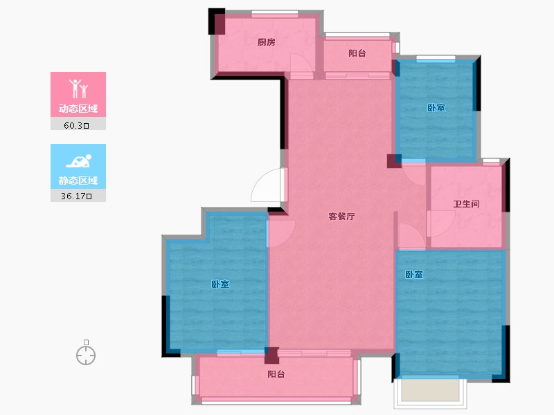 安徽省-宿州市-萧县御景城-87.00-户型库-动静分区