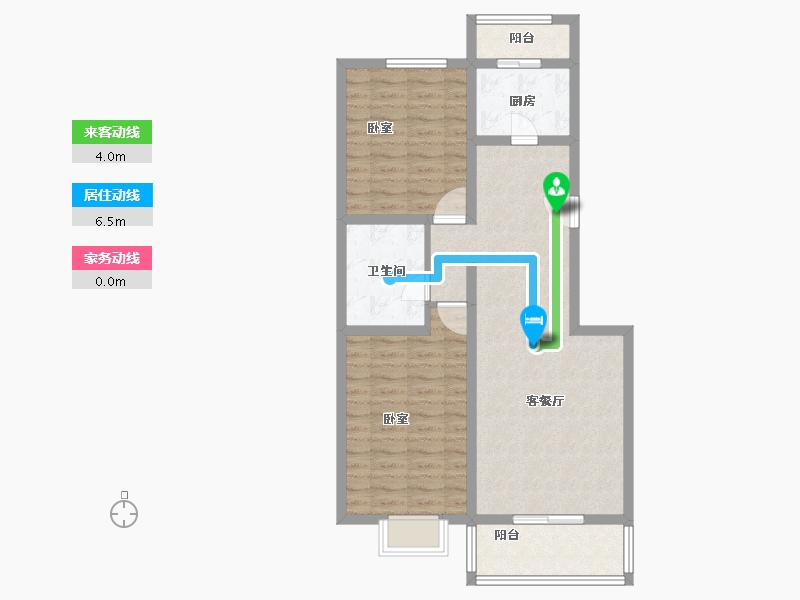 甘肃省-兰州市-美达花苑-79.63-户型库-动静线