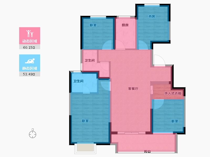 江苏省-徐州市-中南樾府-101.00-户型库-动静分区