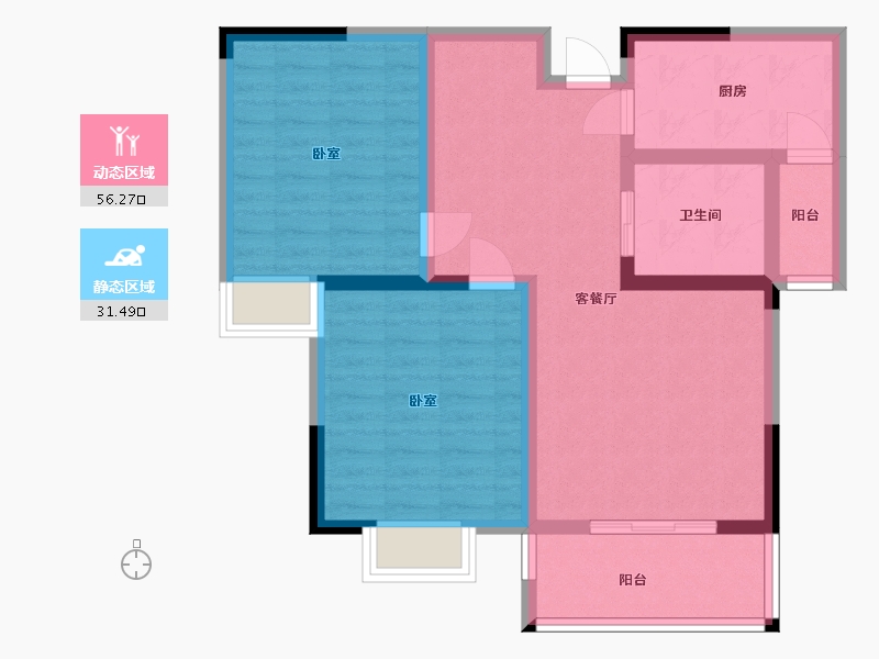 安徽省-宿州市-恒丰·城东新城-77.77-户型库-动静分区