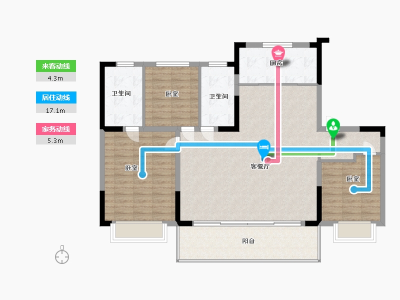 江苏省-无锡市-雅居乐旭辉藏珑府-112.00-户型库-动静线