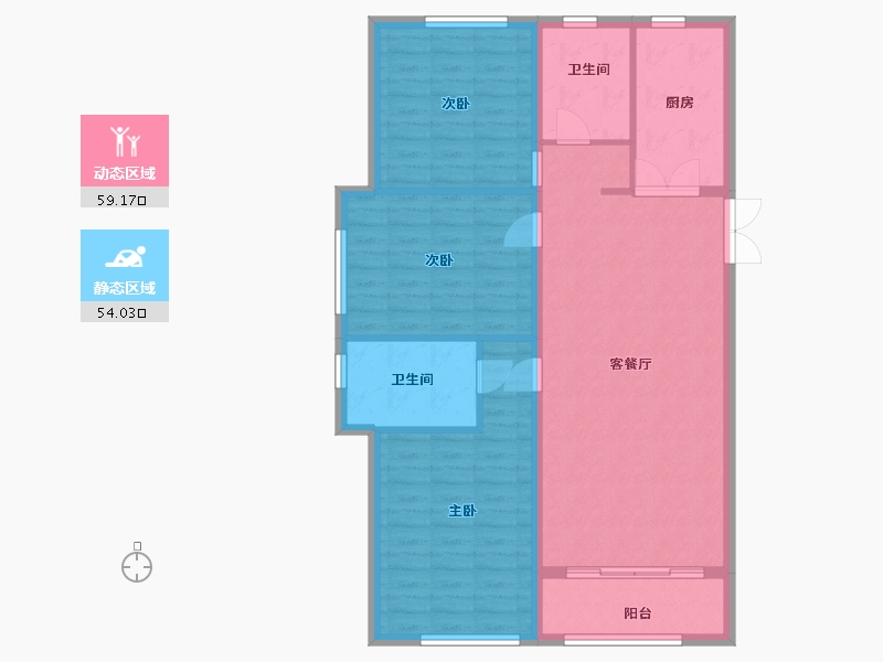 黑龙江省-哈尔滨市-君豪新城-103.20-户型库-动静分区