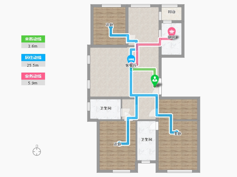 黑龙江省-哈尔滨市-君豪新城-110.41-户型库-动静线